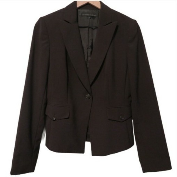 ANTONIO MELANI Jackets & Blazers - Antonio Melani Blazer Career Dark Brown